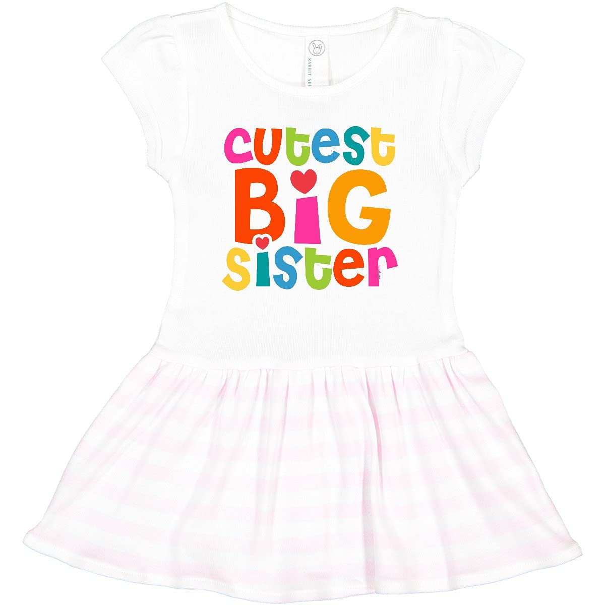 Inktastic Cutest Big Sister Toddler Dress - Adorable Sibling Outfit for Family Photos, Birthday Parties & Special Occasions