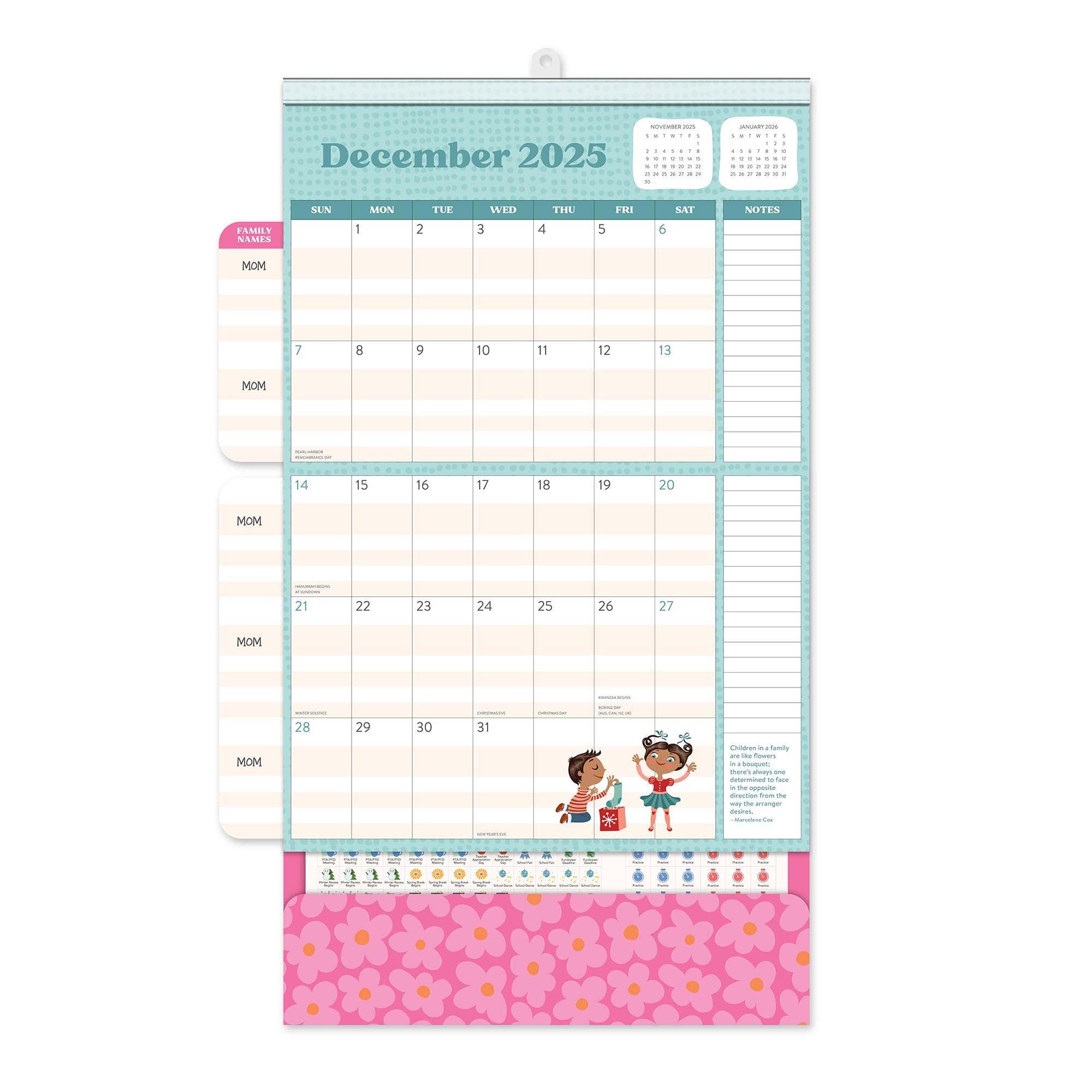 2025 Wall Calendar - Orange Circle Studio Monthly Planner 2024-2025 (January-December) | 12