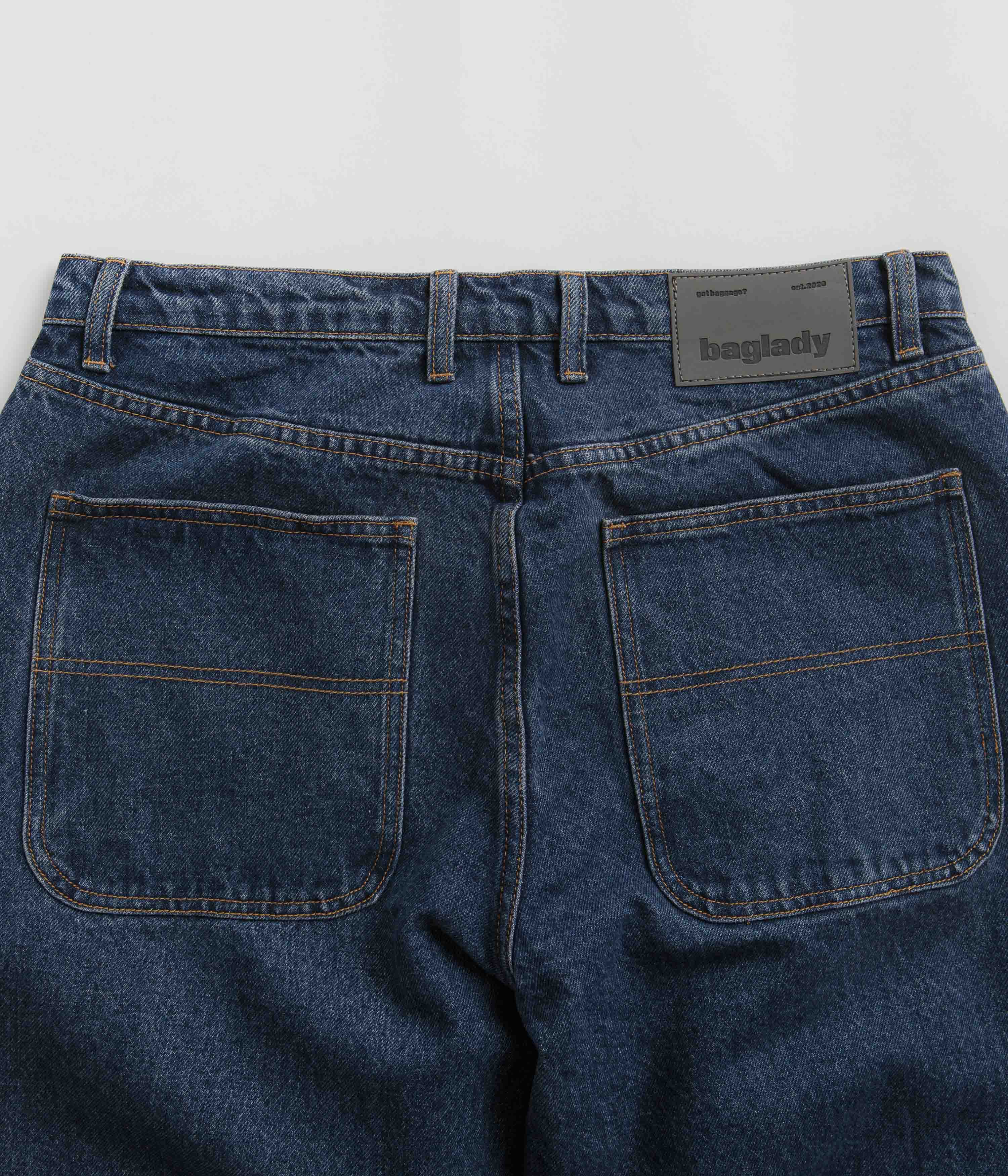 Baglady Logo Jeans - Indigo Blue Denim Pants for Women | Casual Wear, Street Style & Everyday Fashion