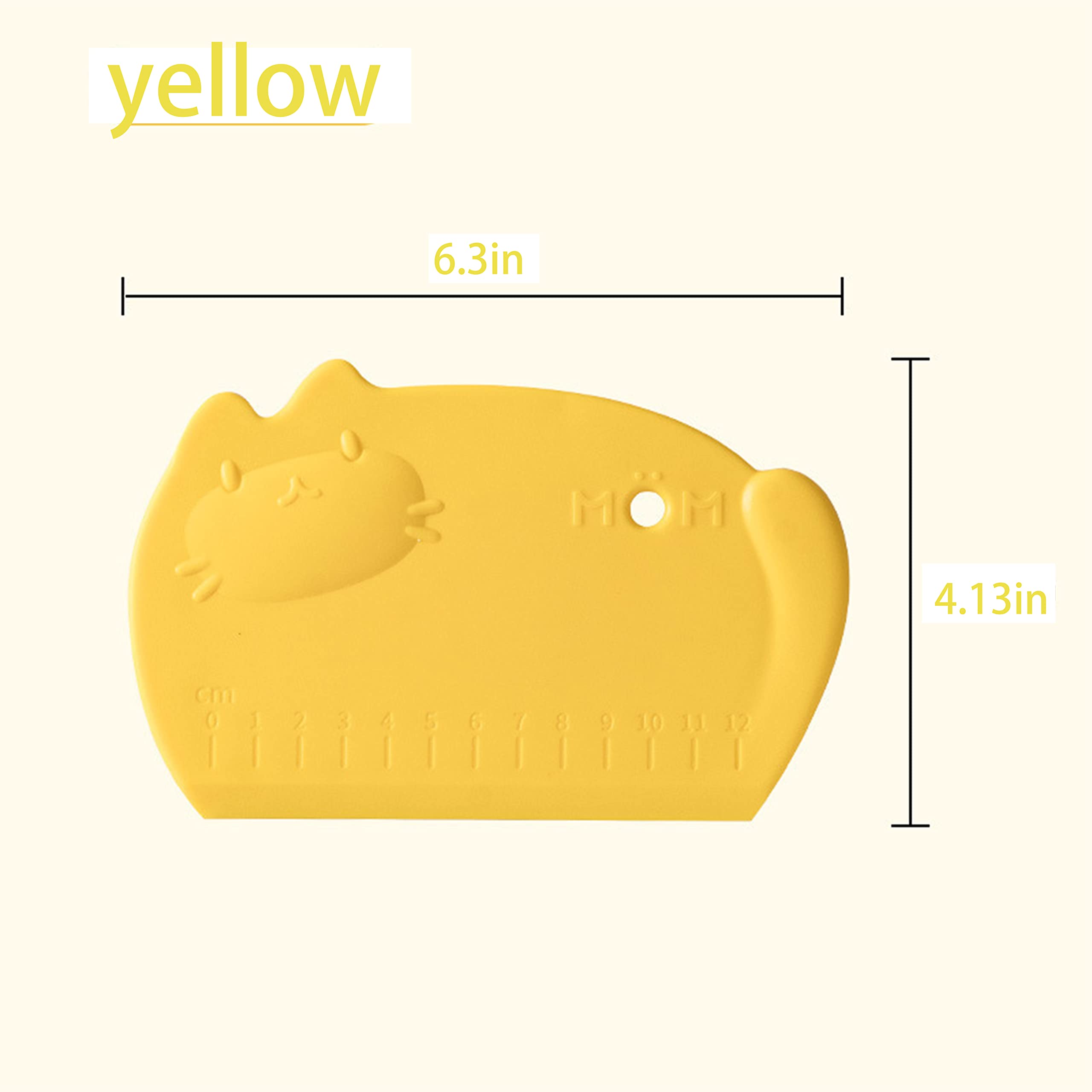 Premium Plastic Dough Scraper & Pastry Cutter - 2 Pack Non-Slip Kitchen Tool with Measurement Marks for Baking Bread, Pizza, Cake & Pastry Dough | Ideal for Home Bakers & Professional Chefs