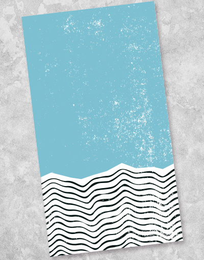 Abstract Blue Lines Guest Towel Napkins - 36 Count Soft Absorbent Cotton Bath Towels for Home, Hotel & Spa Use - Perfect for Bathroom, Kitchen & Guest Rooms