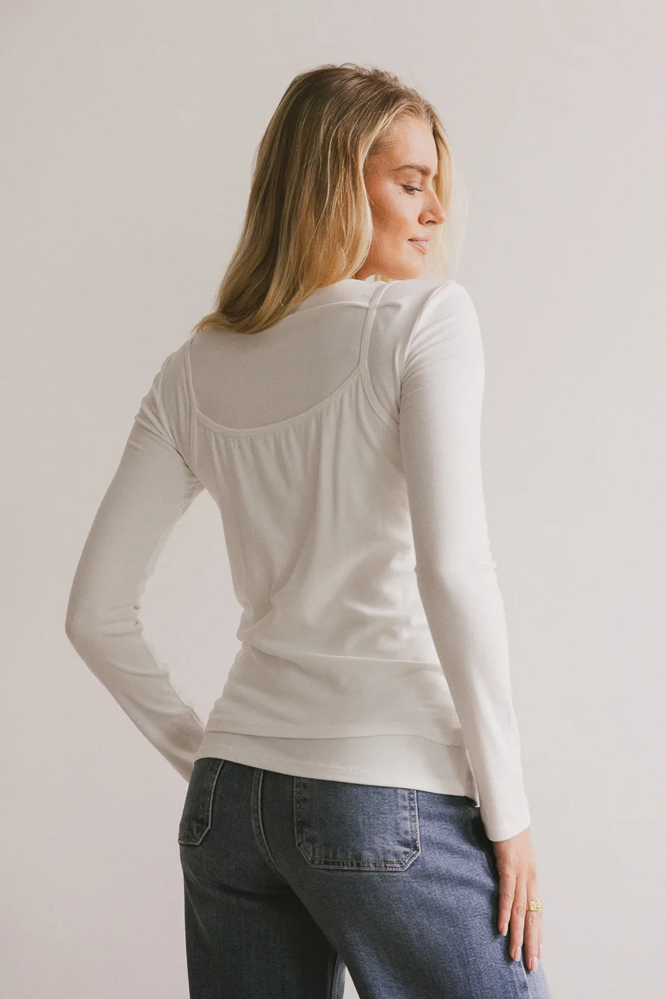 Annalise Ivory Knit Top for Women - Soft & Comfortable Casual Wear for Everyday Outfits