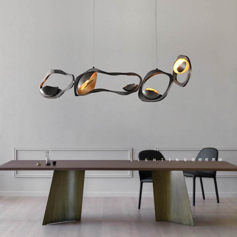Modern LED Rock Crystal Chandelier - Elegant Dining Room Island Lighting Fixture for Kitchen, Restaurant & Luxury Home Decor