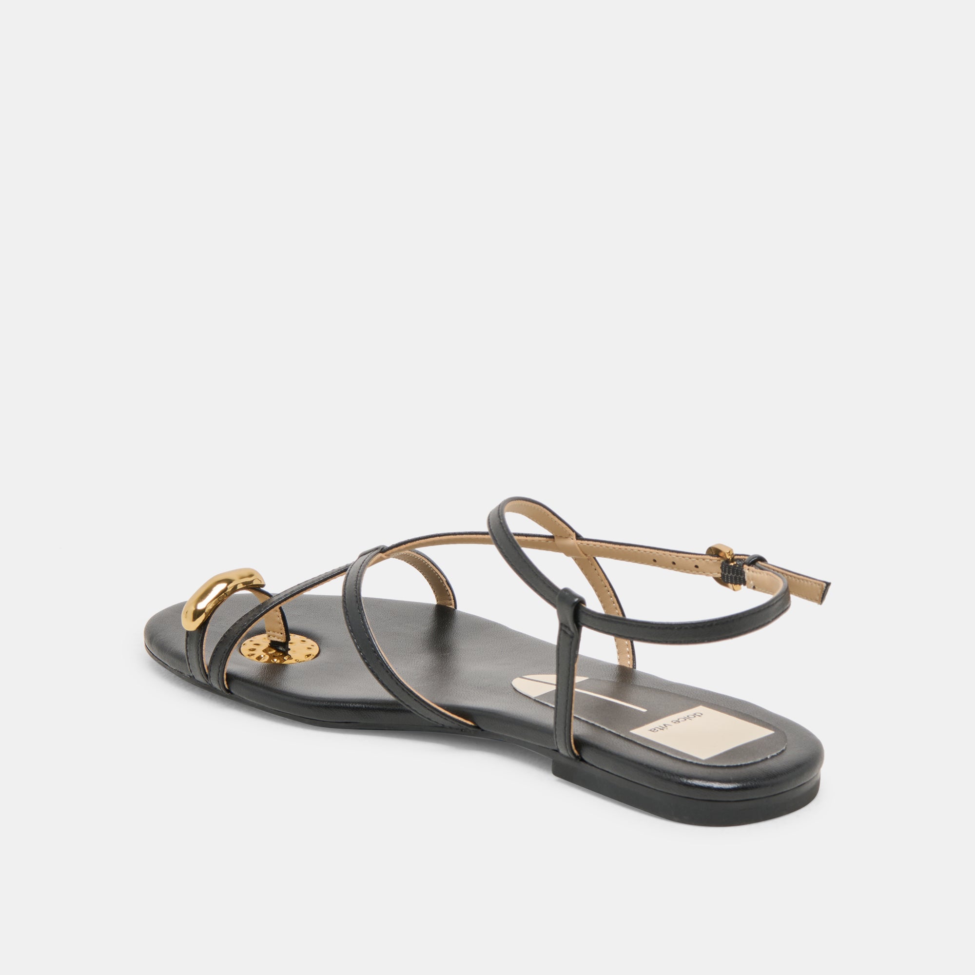 KESHA Women's Black Leather Sandals - Comfortable & Stylish for Summer, Beach, and Casual Outings