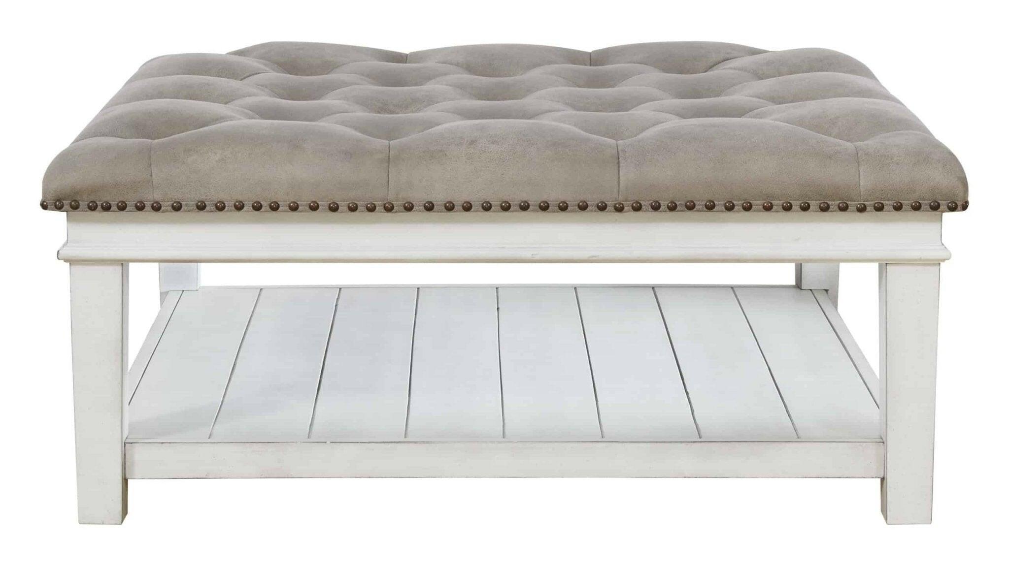 Kanwyn Upholstered Ottoman T937 21 - Modern Storage Footrest Stool with Tufted Design for Living Room, Bedroom & Nursery - Perfect for Extra Seating, Storage & Home Decor