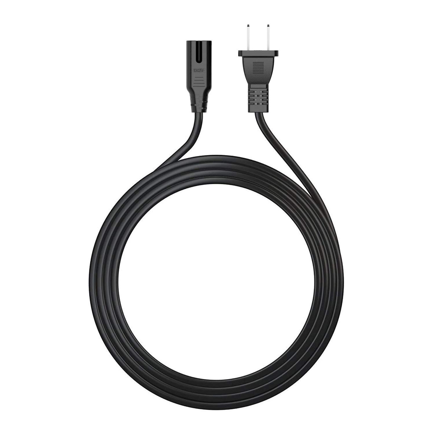 12 Ft 2-Prong AC Power Cord for HP Photosmart Printers C4273 C4275 C4280 C4283 C4285 C4288 - Replacement Wall Charger Cable for Home & Office Use