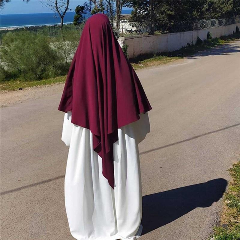 Muslim Women's Long Khimar Overhead Scarf - Modest Islamic Prayer Hijab for Women - Perfect for Daily Wear, Prayer, and Special Occasions