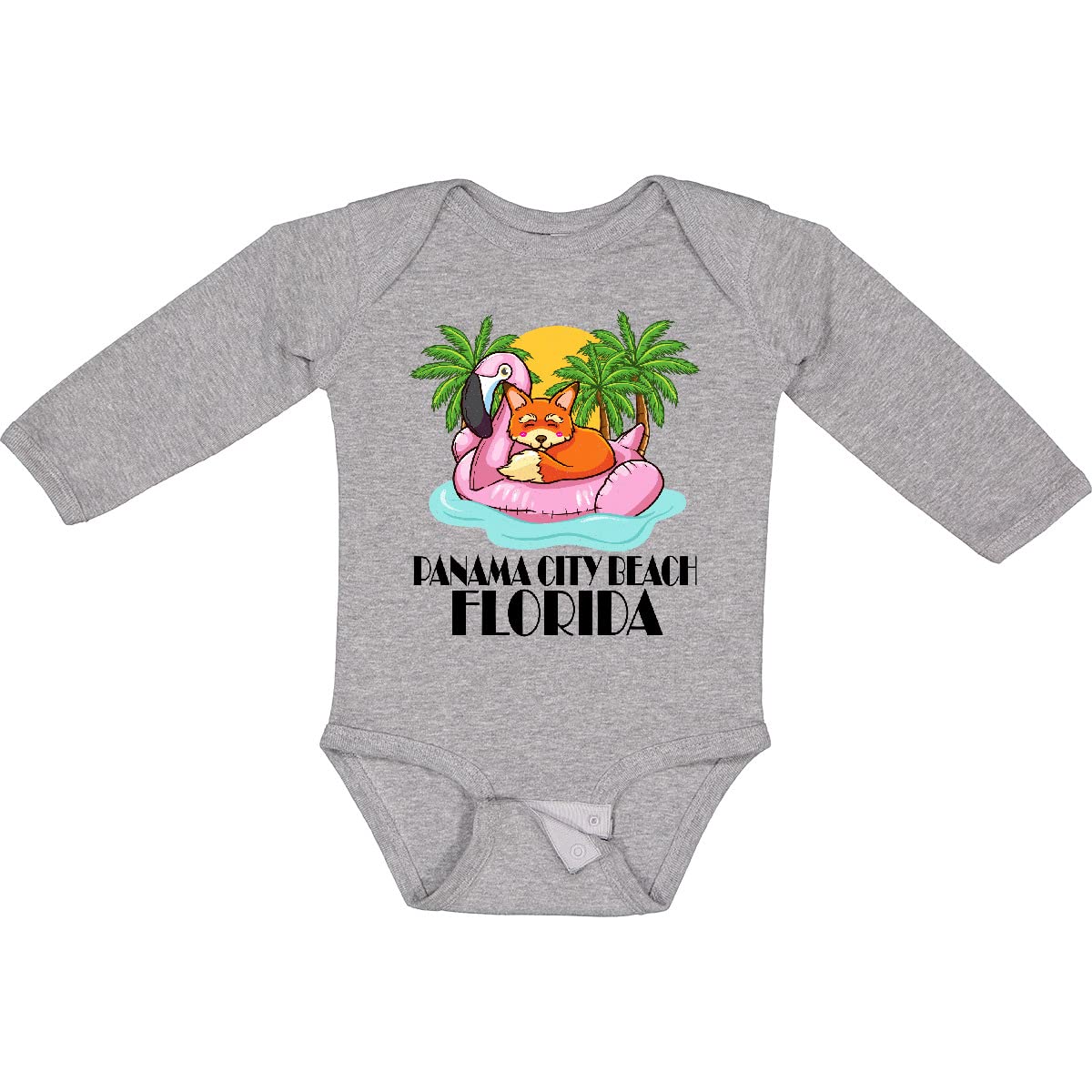Inktastic Panama City Beach Vacation Long Sleeve Creeper - Soft Cotton Baby Bodysuit for Boys & Girls - Perfect for Beach Trips, Family Photos & Holiday Gifts