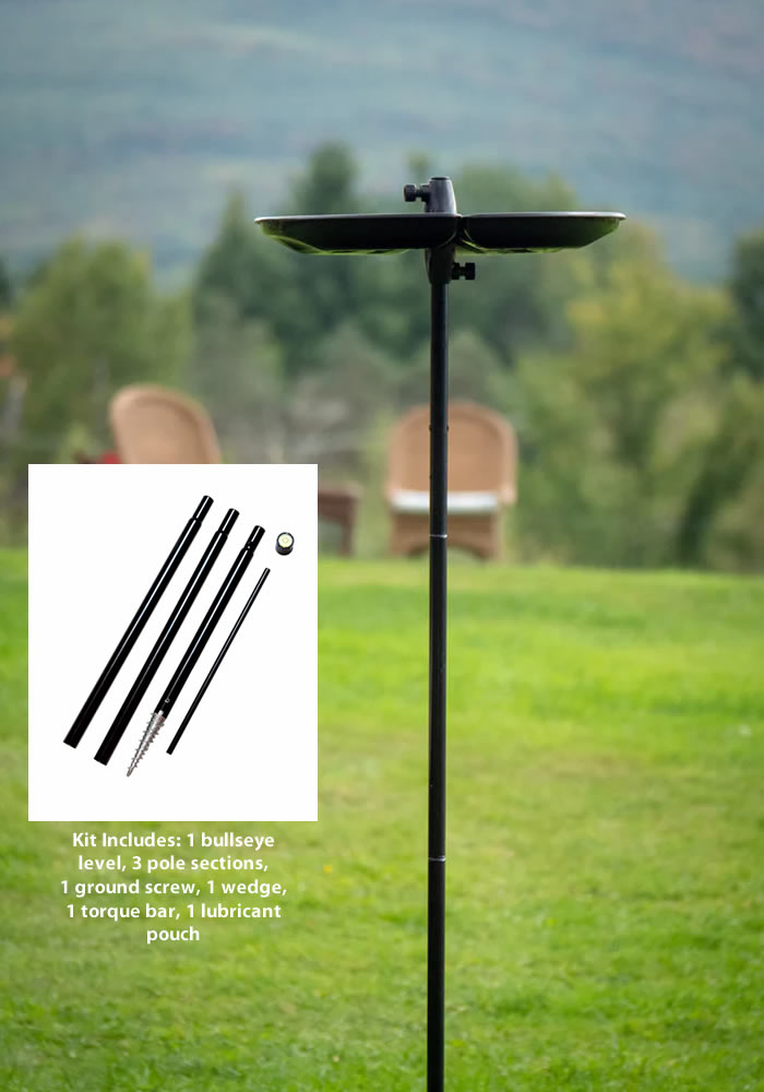 Brome BirdsUP® Single Pole Kit - Hummingbird Feeder Stand for Outdoor Garden, Patio, and Backyard Bird Watching