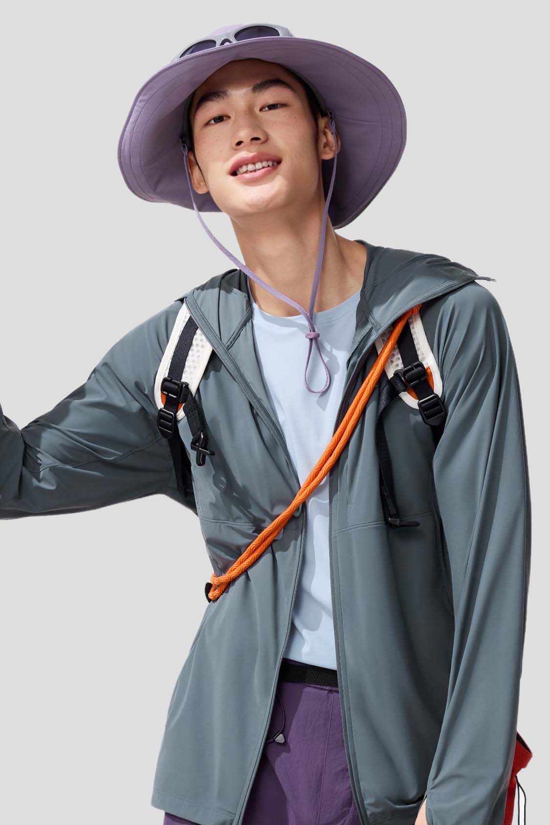 Aero Men's Ultra Light Cooling Sports Sun Jacket UPF100+ - Breathable Sun Protection for Running, Hiking & Outdoor Activities