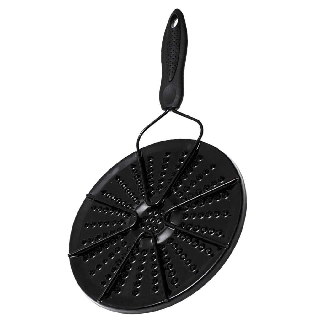YARNOW Enamel Heat Diffuser Plate - Flame Reducer & Simmer Ring for Gas Stove, Hob Protector & Heat Tamer - Black Kitchen Cooking Accessory for Safer, Even Heating (Ideal for Simmering, Slow Cooking & Sauce Making)