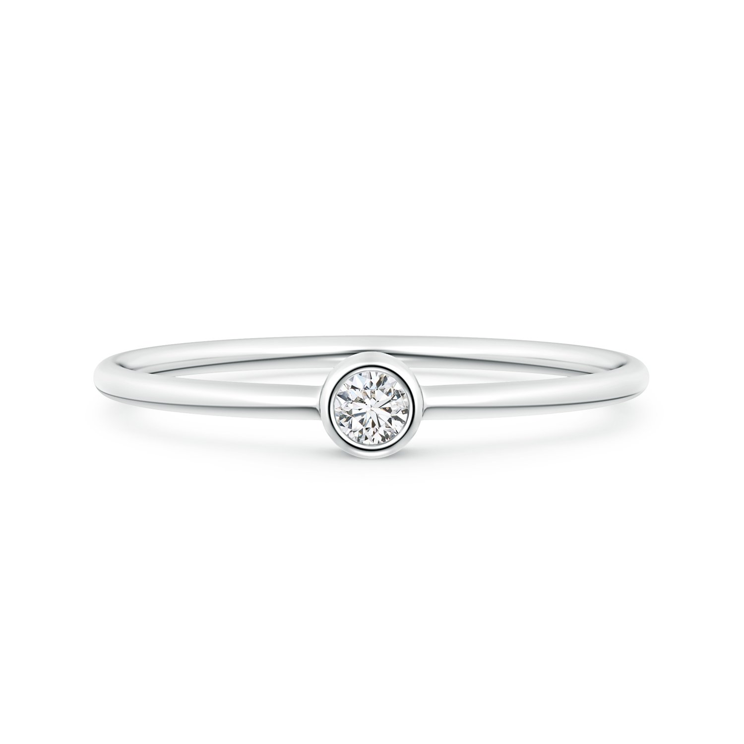 Lab Grown Diamond Stackable Promise Ring for Women - Sterling Silver & 14K Solid Gold (H Color, SI2 Clarity) - Elegant Jewelry Gift for Her - Perfect for Anniversaries, Engagements & Special Occasions