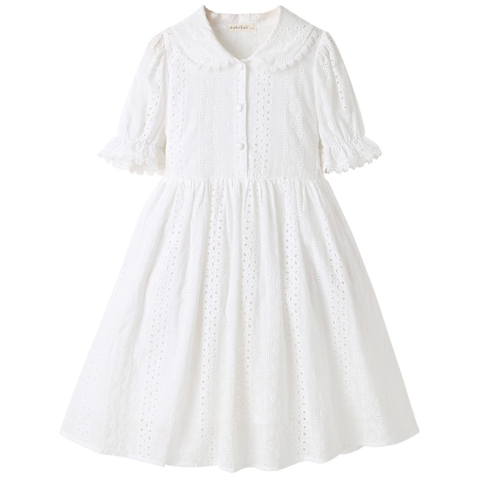 ReadJade Elegant White Mesh Princess Ball Gown for Girls (150cm) - Perfect for Weddings, Parties & Flower Girl Dresses | Formal Occasion & Special Event Attire