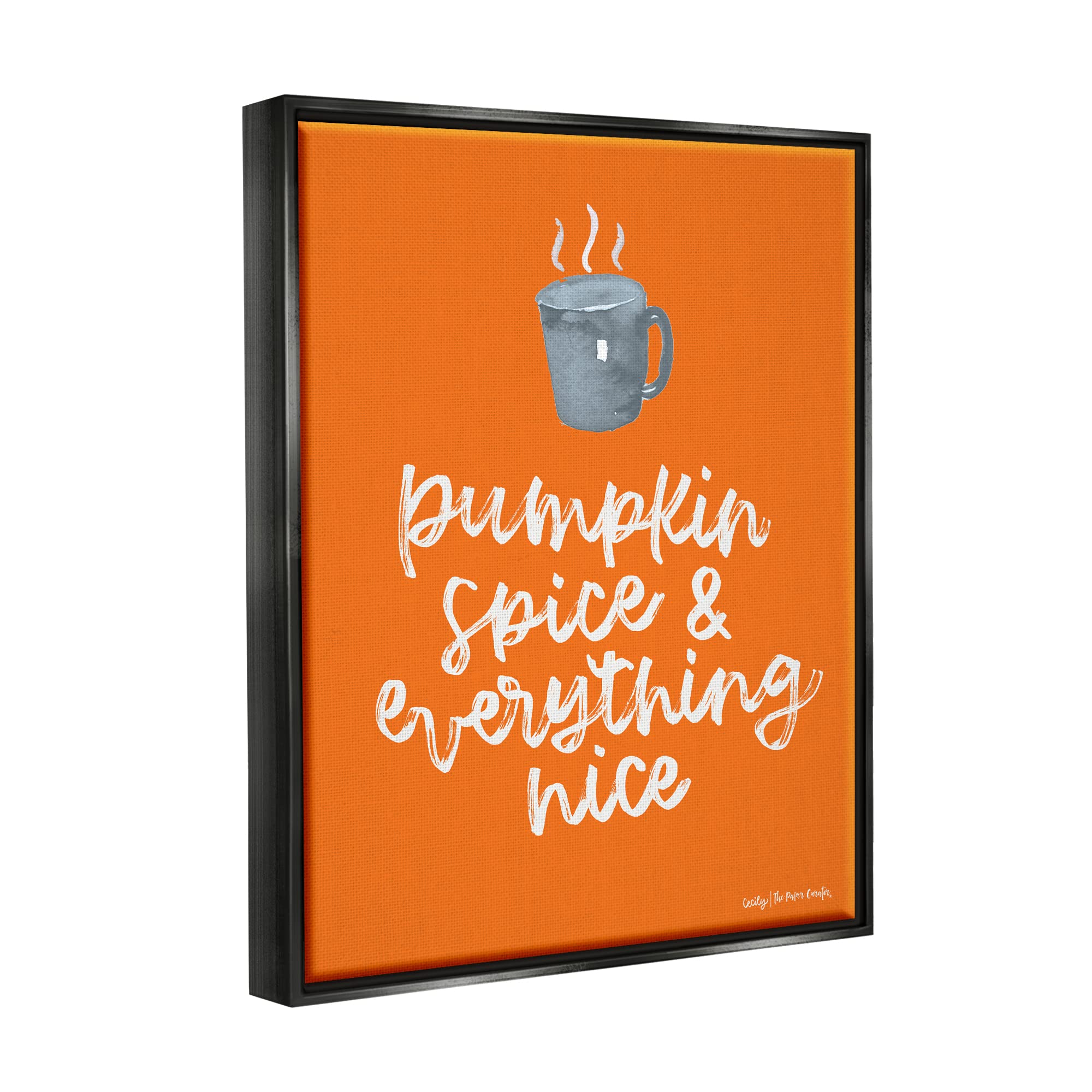 Stupell Industries Pumpkin Spice Coffee Mug - Fall Calligraphy Design by Cecily Moore - Perfect for Autumn Mornings, Cozy Home Decor & Gift Giving