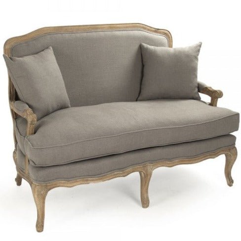 Bastille Grey Settee - Elegant Tufted Sofa for Living Room, Bedroom & Office | Comfortable Small Couch with Classic Design