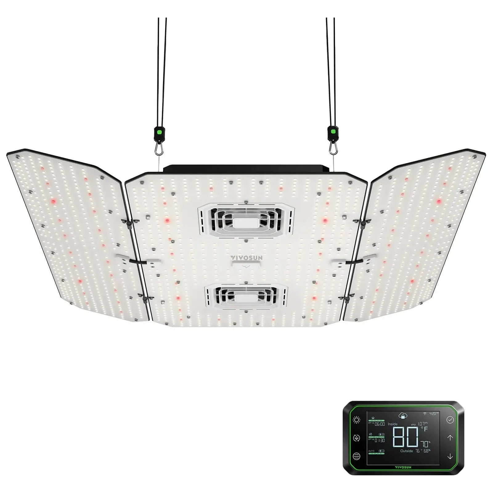 Vivosun AeroLight Wing AW400SE Full Spectrum LED Grow Light with GrowHub E42A - Indoor Plant Growing System for Hydroponics, Greenhouses & Home Gardens