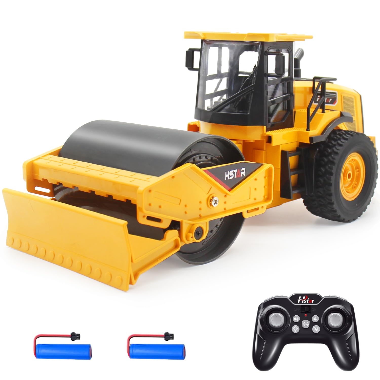 Remote Control Road Roller Toy - 7 Channel RC Construction Vehicle with Realistic Sound & Lights, Durable Garbage Truck Toy for Boys, Kids & Adults | Perfect for Construction Play, Birthday Gifts & STEM Learning