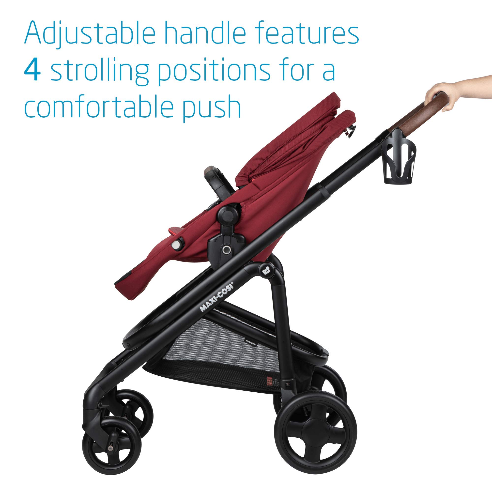 Maxi-Cosi Tayla Lightweight Modular Stroller - Reversible Seat (Parent or World Facing) in Essential Red | Compact Travel Stroller for Newborns & Toddlers | Perfect for City Walks, Shopping & Air Travel