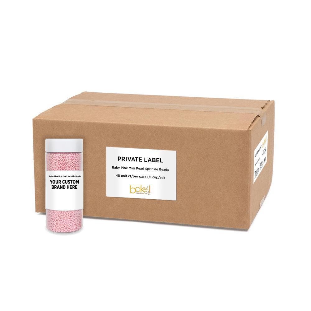 Baby Pink Mini Pearl Sprinkle Beads for Cake Decorating - 48pcs/Set | Private Label | Perfect for Cupcakes, Cookies & Dessert Toppings