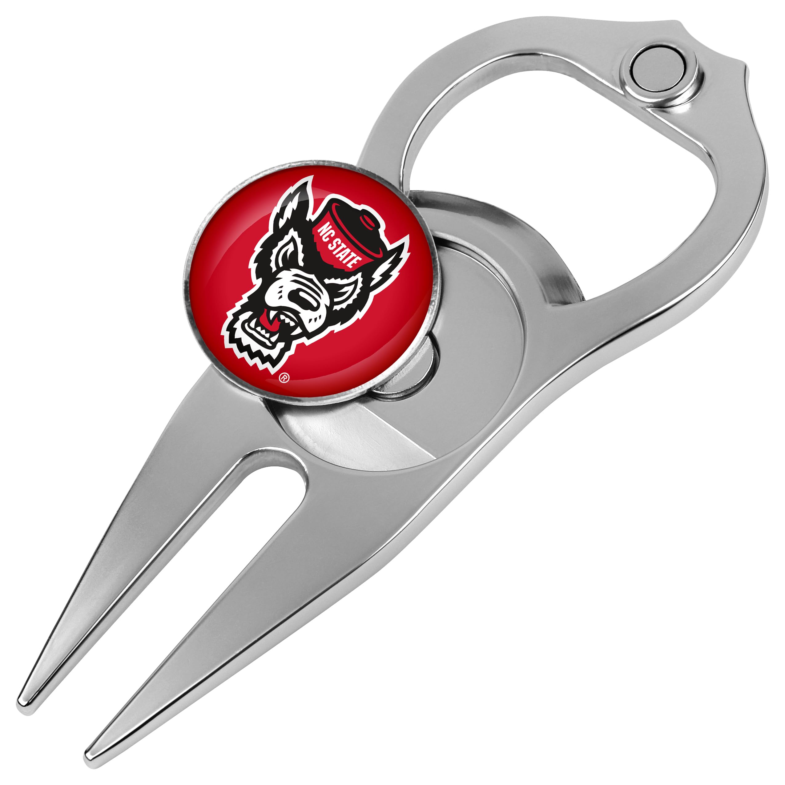 LinksWalker NCAA Unisex Hat Trick Divot Tool - Golf Ball Marker & Repair Tool for Men & Women - Perfect for Golf Course, Driving Range & Tournament Play