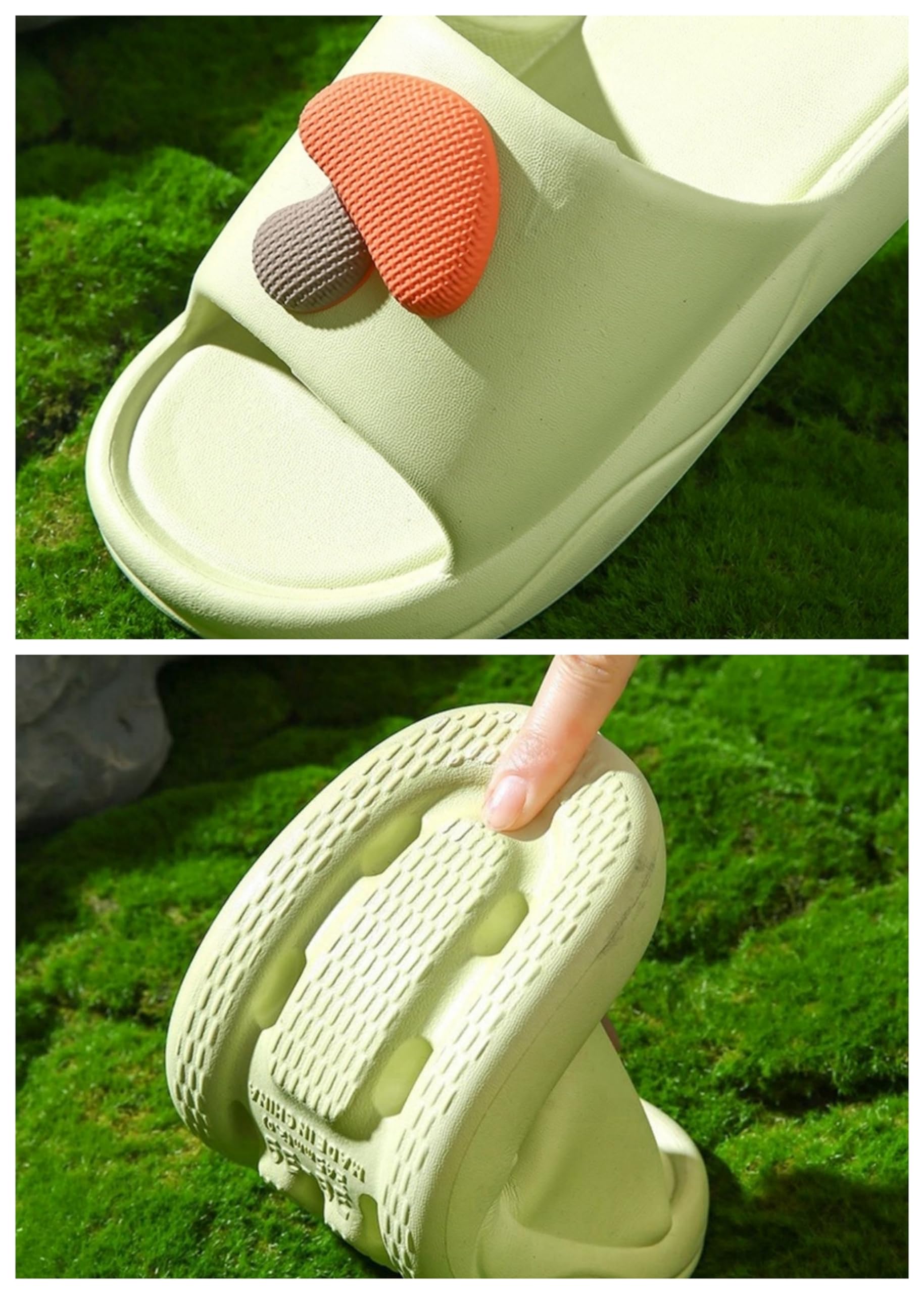Women's Cute Mushroom Shower Slippers - Soft Bathroom Slippers for Home, Comfortable Non-Slip Beach Sandals - Perfect for Bath, Spa, Poolside & Indoor Relaxation