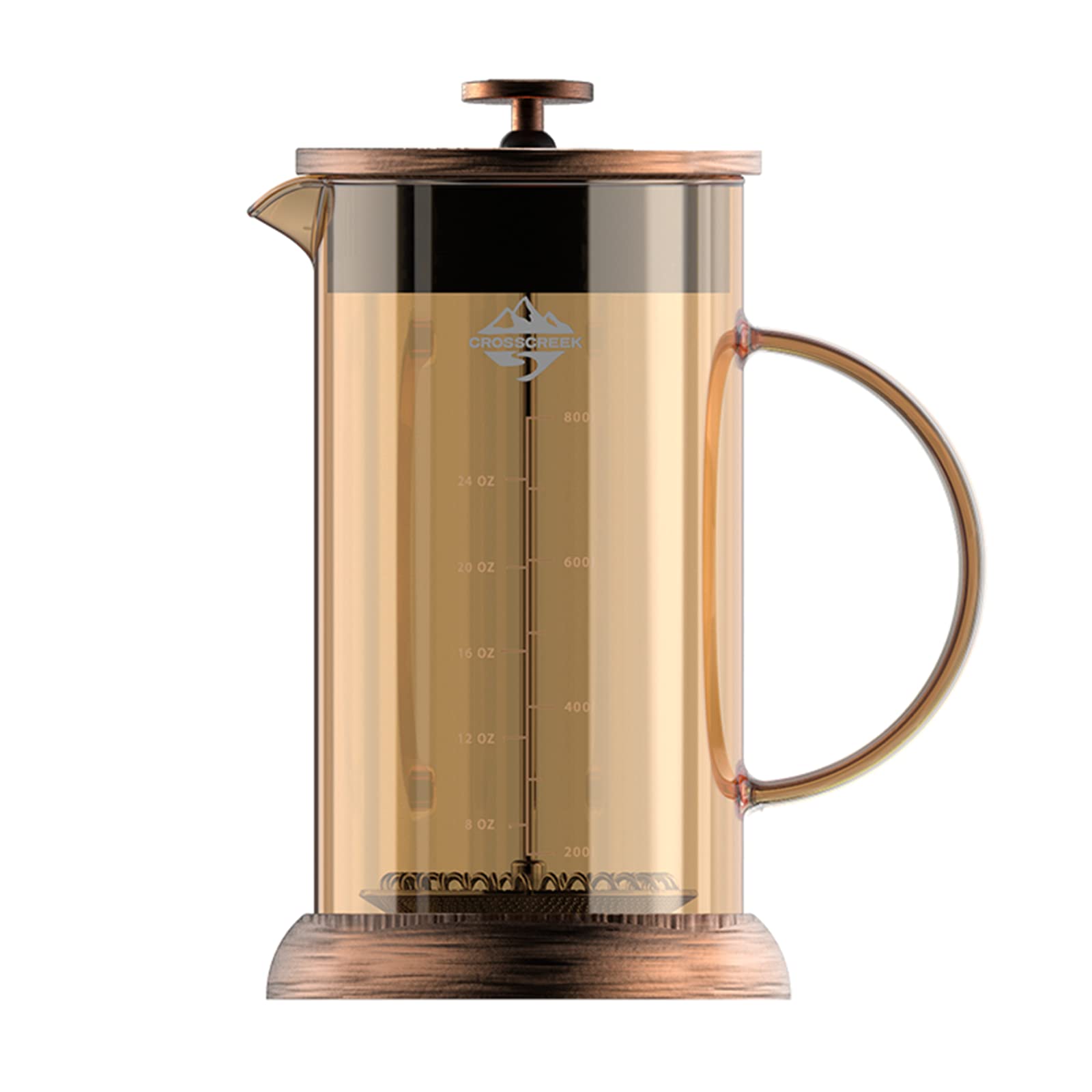 Premium French Press Coffee Maker & Milk Frother - 34oz (4 Cups) Borosilicate Glass with 4 Stainless Steel Filters | Heat Resistant, BPA Free & Easy Clean | Perfect for Home, Office & Camping Coffee Brewing