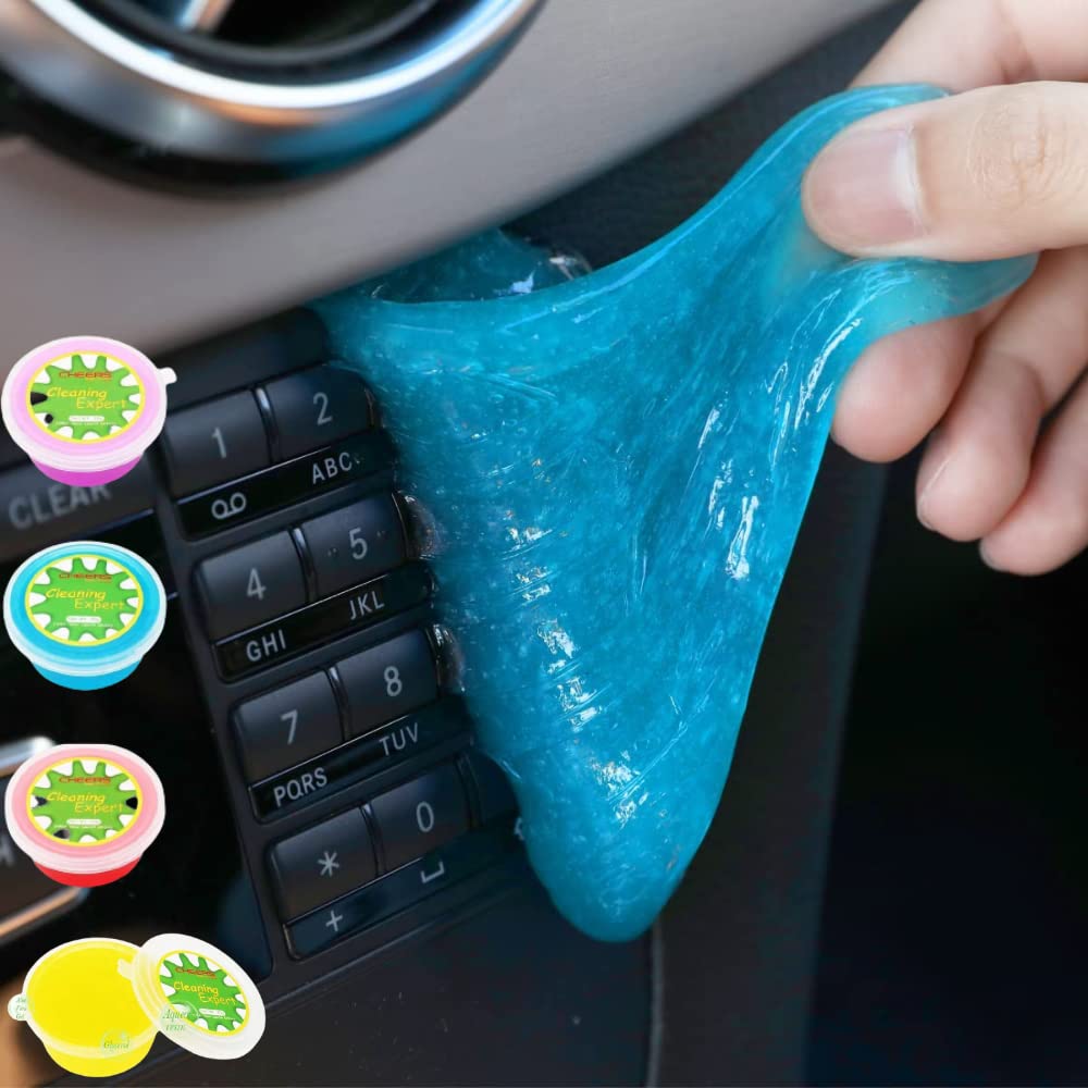 Car Cleaning Gel Kit (4-Pack, 280g) - Interior Detailing Putty for Auto Care