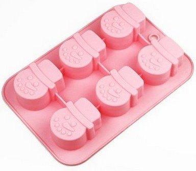 Allforhome 6-Piece Christmas Snowman Silicone Molds Set for Handmade Soap, Bath Bombs, Muffins, Ice Cream & Jelly Cake Making - DIY Baking & Craft Supplies for Holiday Decorations & Gift Making