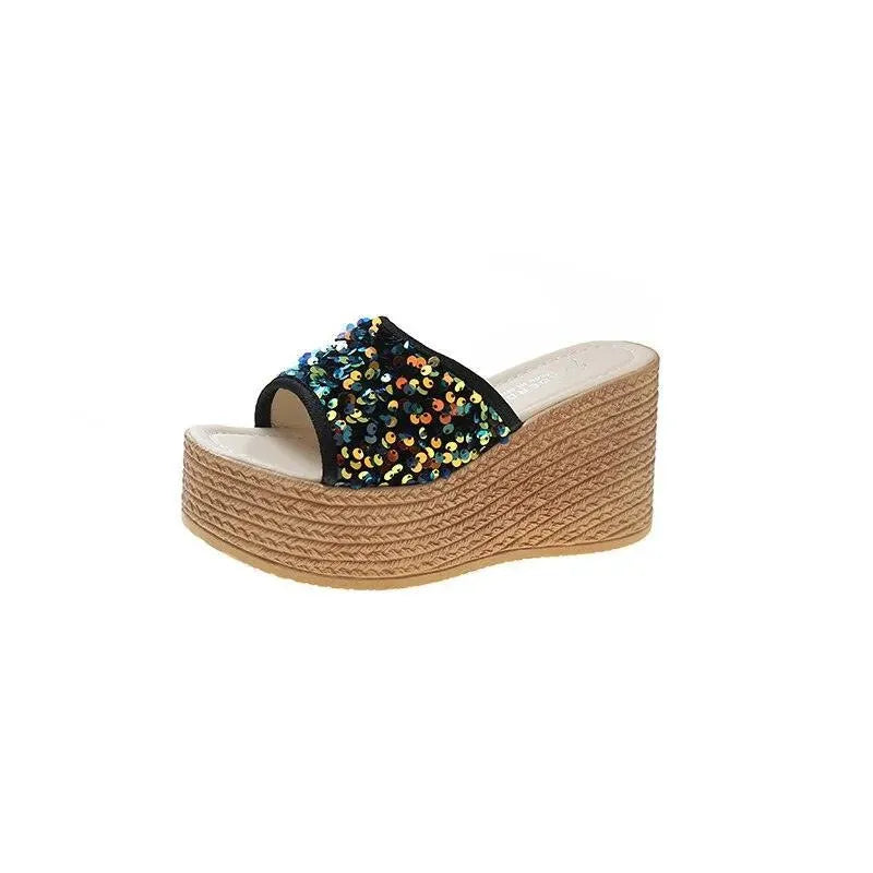 Stylish Women's Wedge Sandal Shoes - Comfortable Summer Casual Footwear for Beach, Party & Vacation | Fashionable Slip-On Heels with Arch Support