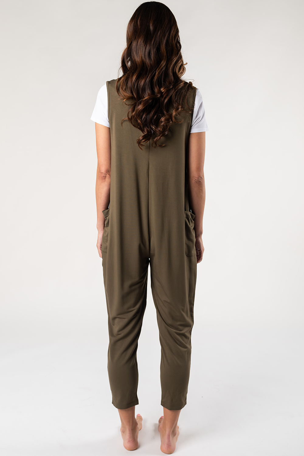Brooke Bamboo Jumpsuit for Women - Soft & Comfortable Deep Olive Green Romper - Perfect for Summer Outfits, Beach Vacations & Casual Wear