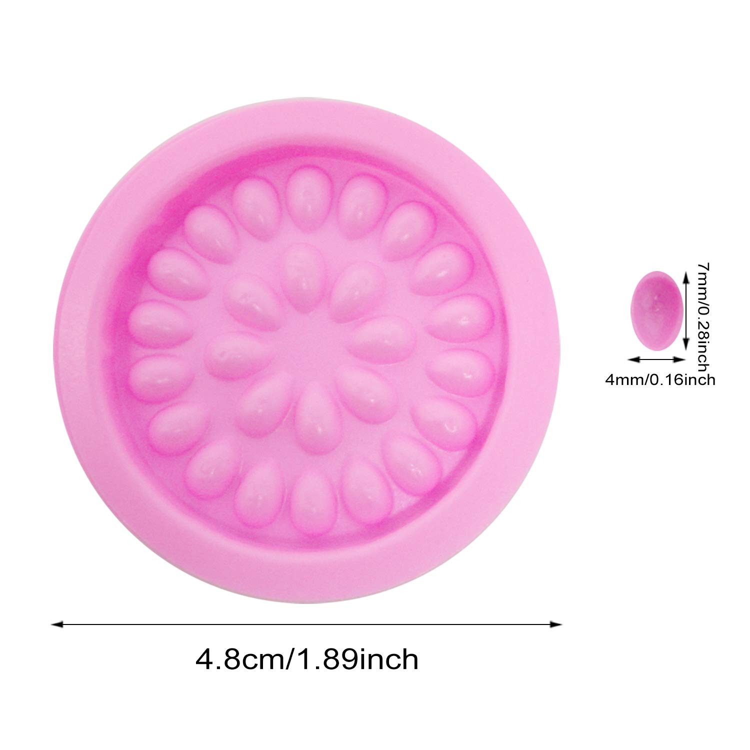 Honbay 100PCS Disposable Plastic Eyelash Glue Trays - False Eyelash Extension Adhesive Pallet Pads for Lash Artists, Nail Art & Tattoo Ink (Pink) - Perfect for Salon, Spa & Professional Makeup Applications