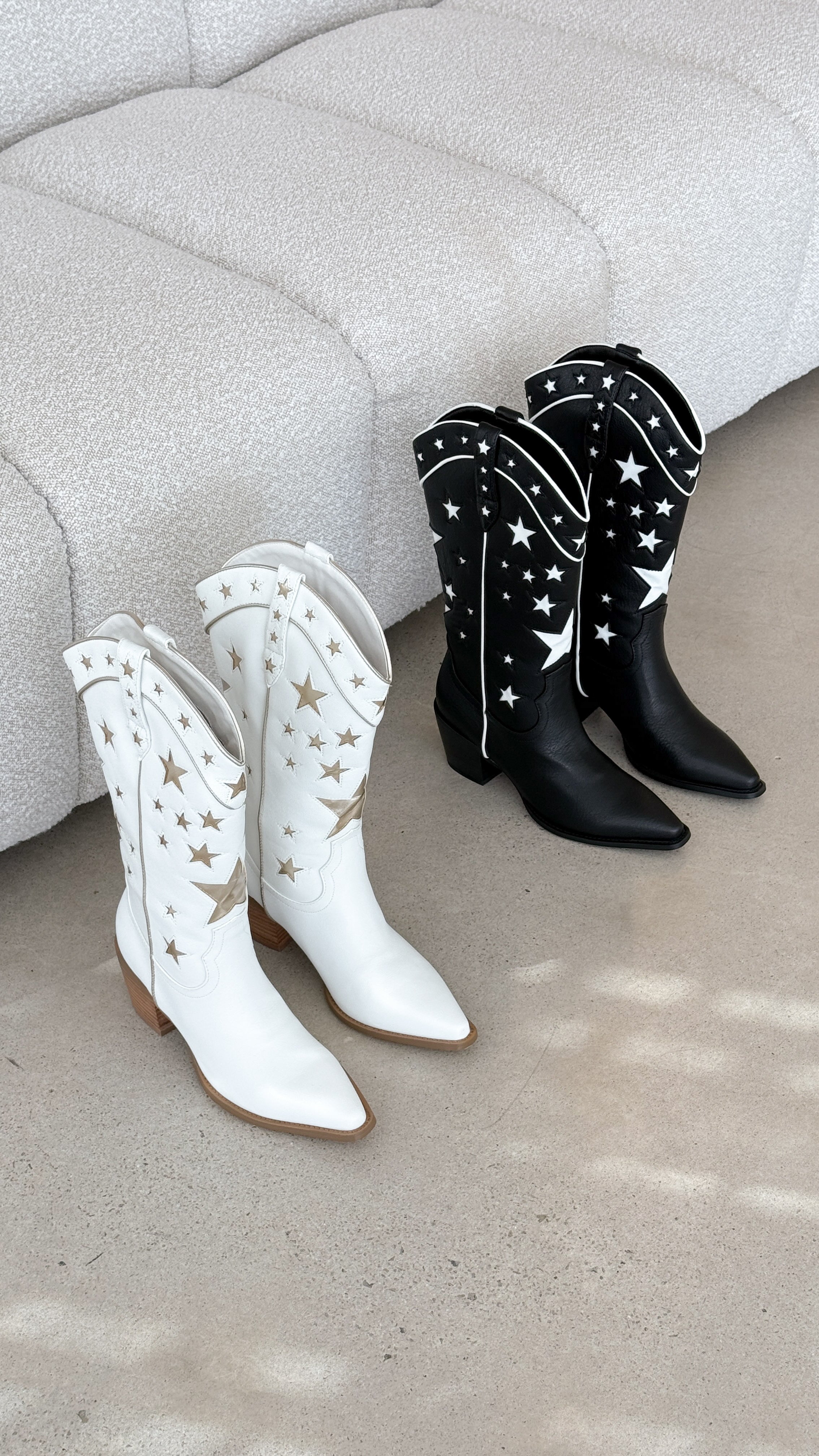 Stylish Dollie Boots for Women - Black & White Winter Fashion Boots | Perfect for Casual Outfits, Office Wear & Date Nights