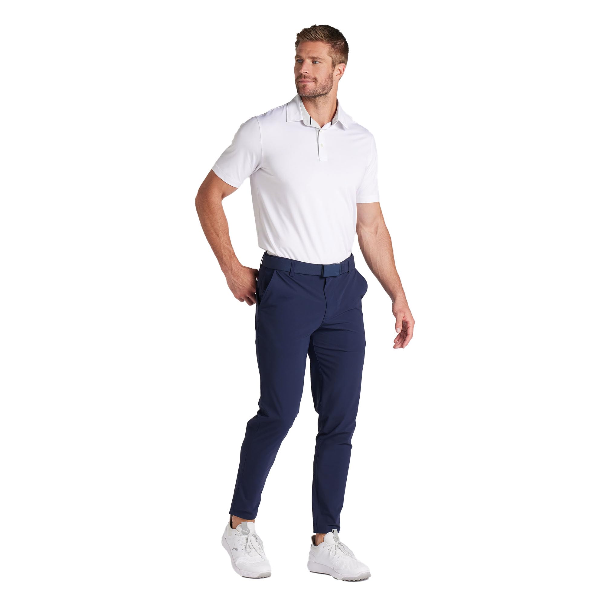 PUMA Golf Men's 101 Evo Stretch Comfort Pants - Deep Navy, 32W x 34L - Lightweight & Breathable for Golfing & Casual Wear