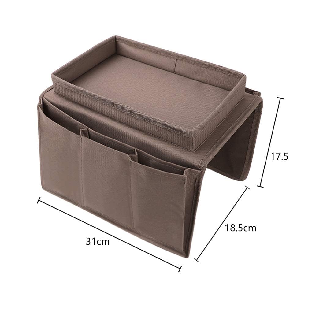 Multi-Pocket Sofa Armchair Organizer - TV Remote, Phone, iPad & Book Holder with 6 Storage Pockets | Perfect for Living Room, Bedroom & Home Theater Organization