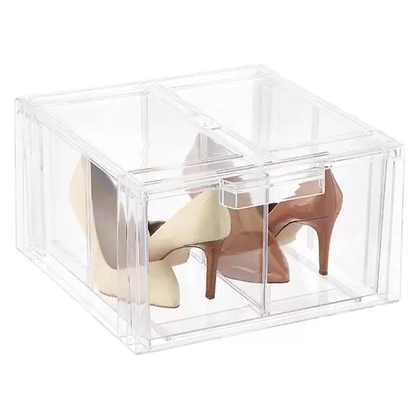 Clear Stackable Plastic Drawers for Organizing - 3 Sizes (Small, Medium, Large) - Perfect for Home Office, Bedroom, and Closet Storage