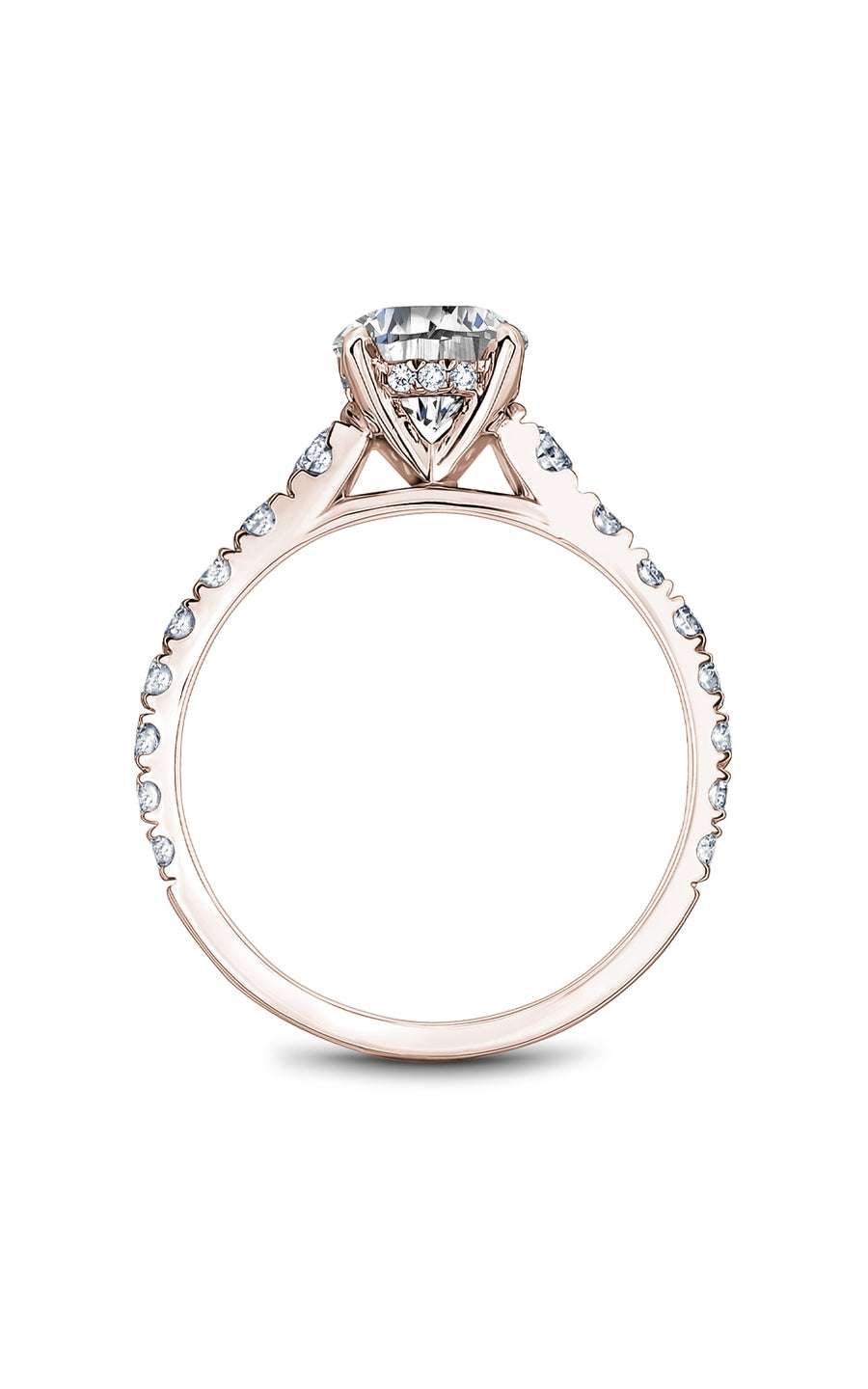 Noam Carver B519 01RA 14K White Gold Diamond Engagement Ring for Women - Perfect for Proposals, Anniversaries & Bridal Jewelry Gifts