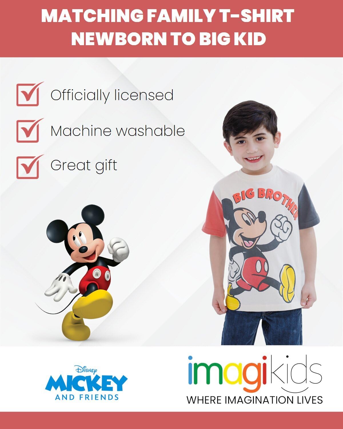Disney Minnie & Mickey Mouse Matching Family T-Shirts for Newborn, Toddler & Big Kids - Cute Couple & Sibling Outfits for Theme Parks, Birthday Parties & Family Photos