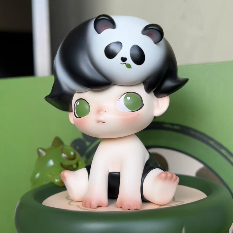 DIMOO Limited Edition Bamboo Panda Collectible Figure - Cute Asian-Themed Decoration for Home, Office & Gifts