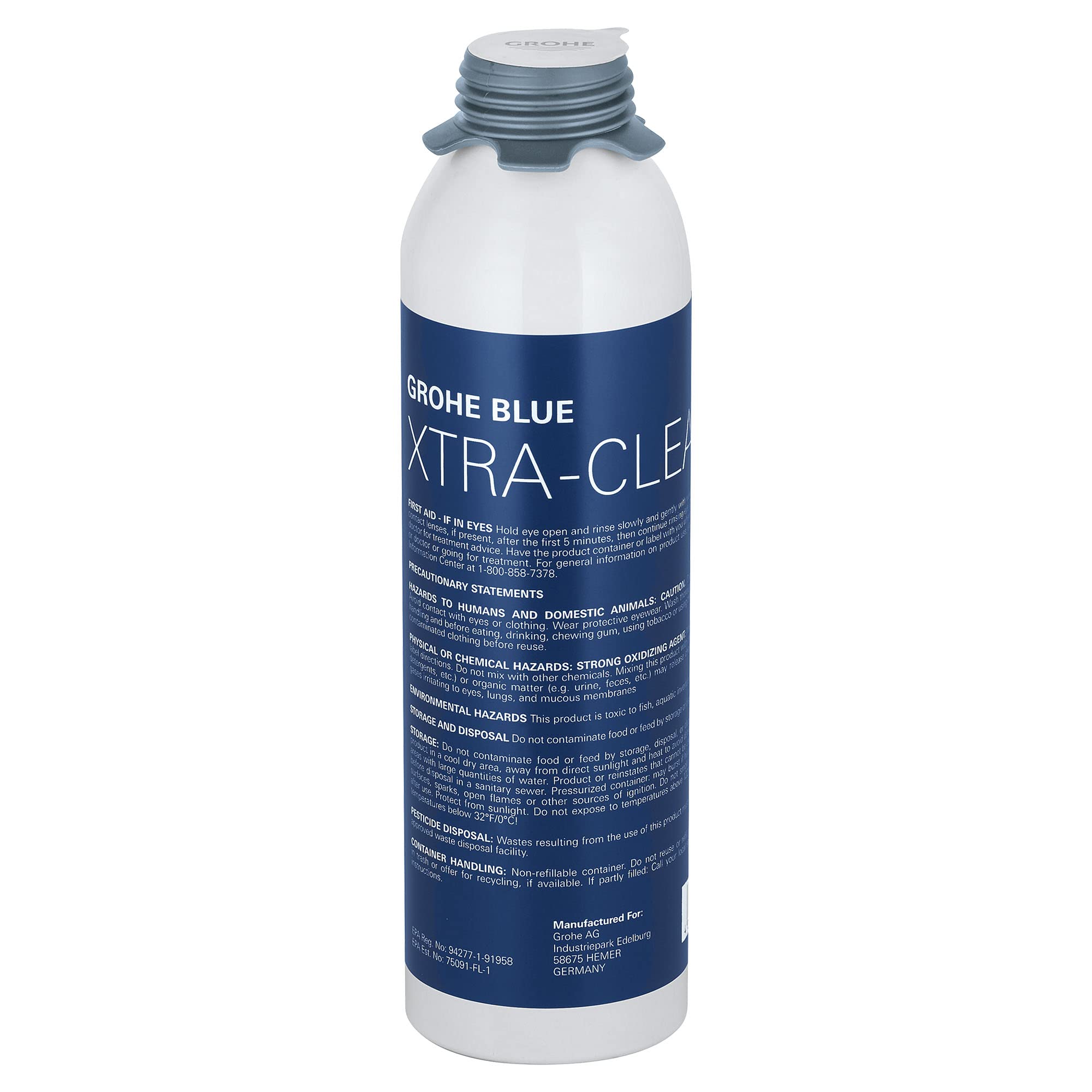 GROHE 40914000 Blue Water Filter Cartridge Replacement for Faucets - Clean & Safe Drinking Water for Kitchen & Bathroom