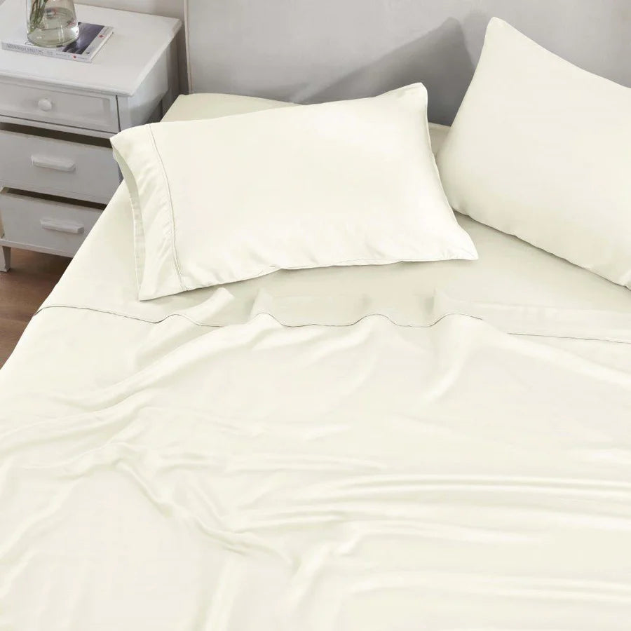 Premium 300 Thread Count Modal Bed Sheet Set from Beechwood - Deep Pocket Fitted Sheets for Queen/King Size Beds - Ultra Soft & Breathable Bedding for All-Season Comfort