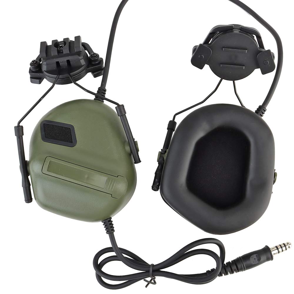 ATAIRSOFT Tactical Headset with Microphone - Military Grade Waterproof Shooting Headphones for Hunting, Airsoft & Outdoor Sports - Clear Communication Earmuffs (No Noise Reduction) - Perfect for Range Training, Paintball & Tactical Operations