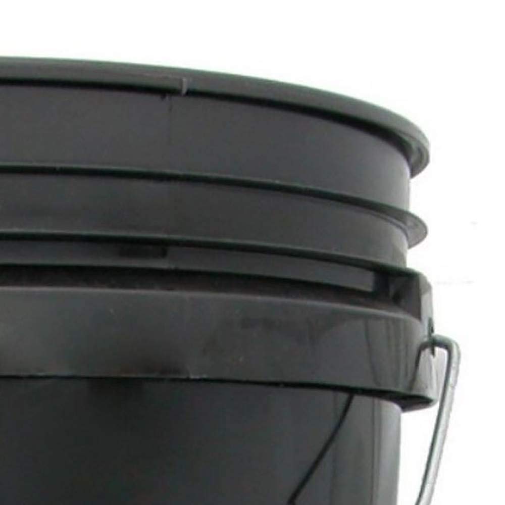 Hydrofarm HG5G 5 Gallon Black Bucket - Heavy Duty Plant Container for Hydroponics, Gardening & Storage - Perfect for Indoor/Outdoor Use