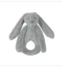 Grey Rabbit Richie Plush Toy - Soft Stuffed Animal for Kids, Cute Bunny Gift for Boys & Girls - Perfect for Cuddling, Nursery Decor, and Birthday Presents