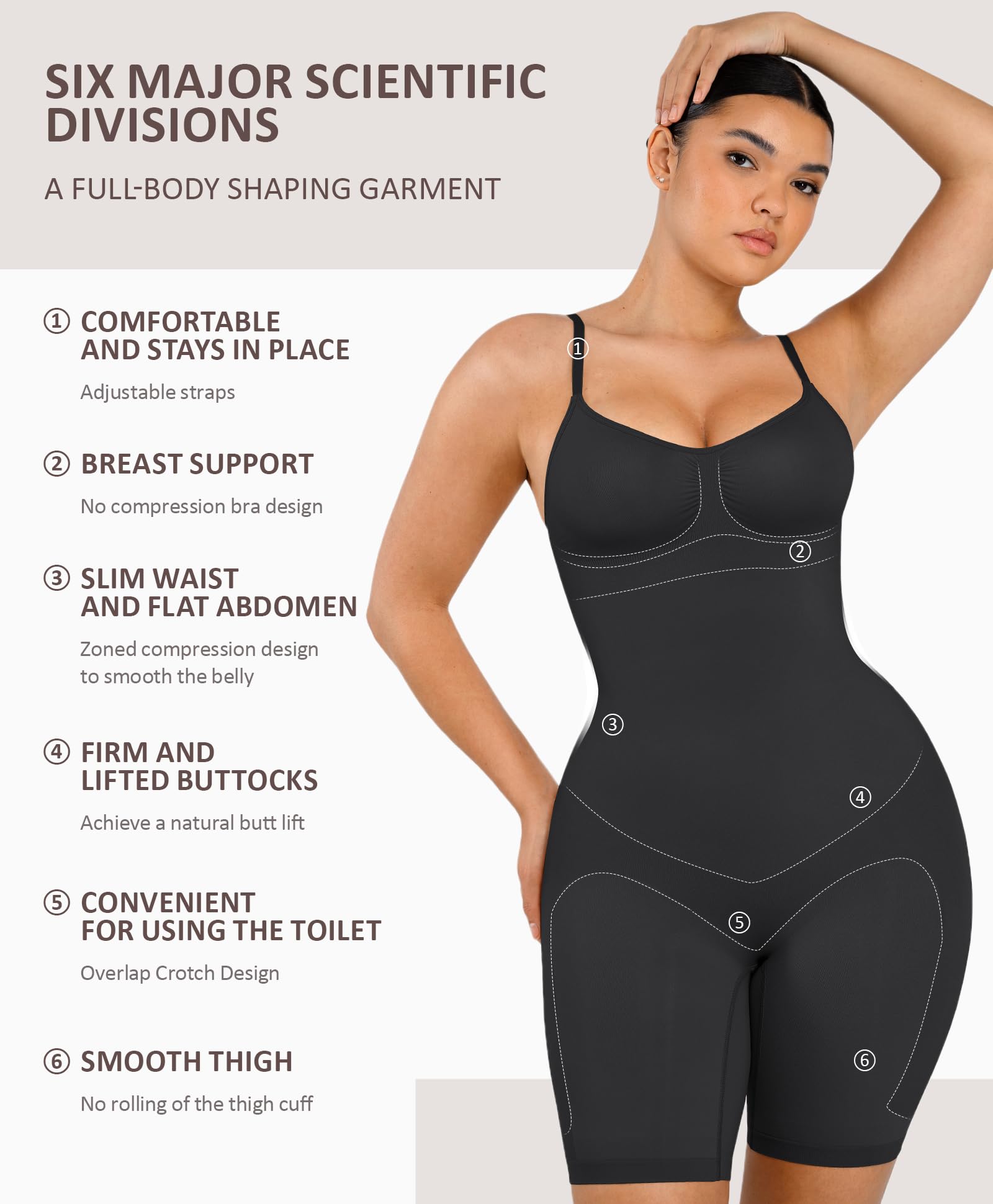 FeelinGirl Women's Tummy Control Shapewear Bodysuit - Seamless Waist Trainer & Body Shaper for Sculpting & Snatched Waist | Perfect for Everyday Wear, Special Occasions & Postpartum Recovery