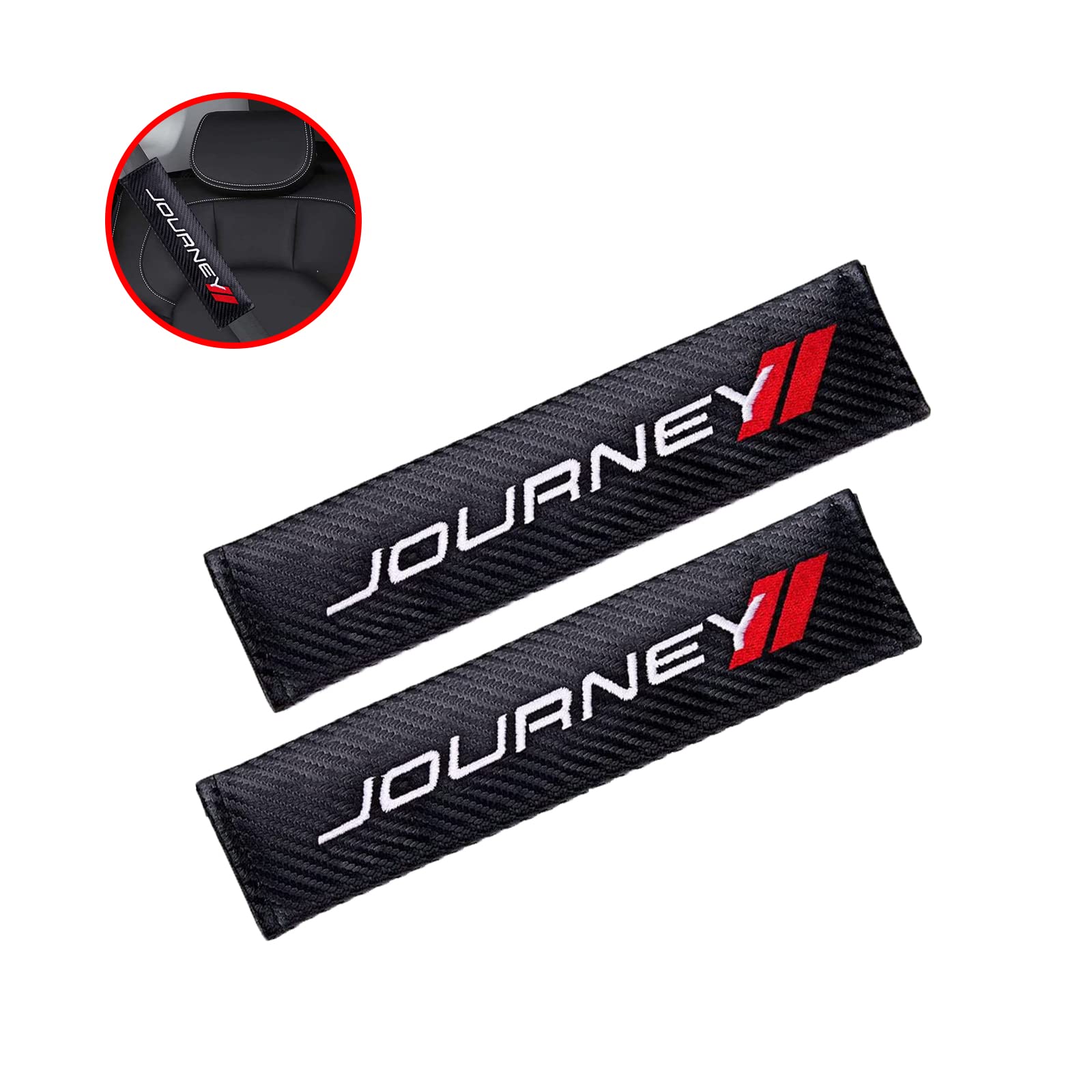 2PCS Premium Leather Car Seat Belt Covers for Dodge Journey - Shoulder Pads & Safety Belt Protectors | Universal Fit Car Accessories for Comfort & Style | Perfect for Long Drives & Daily Commutes