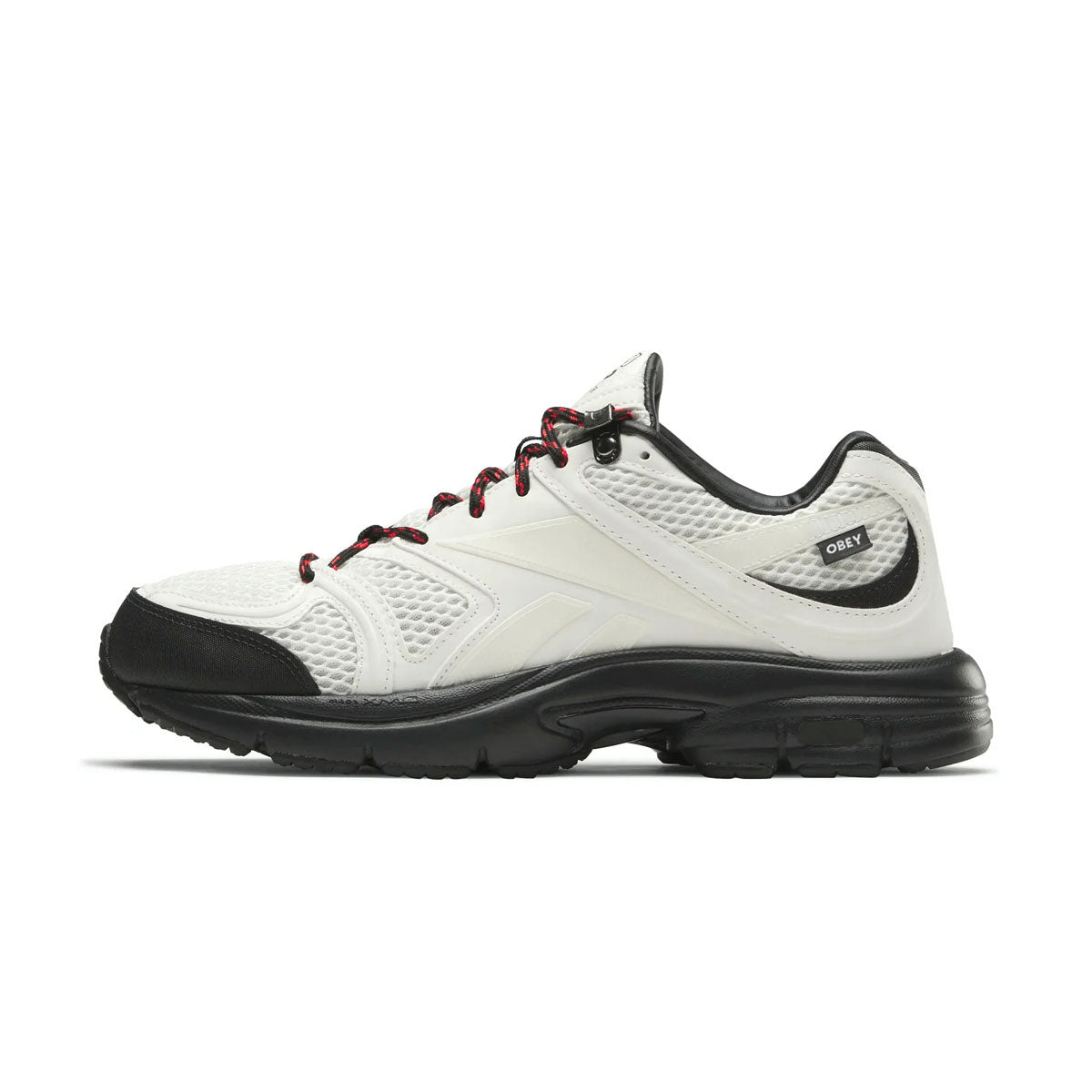 OBEY Premier Road Plus VI Sneakers - Chalk Black Red Colorway | Stylish & Comfortable Men's Running Shoes for Gym, Workout & Casual Wear