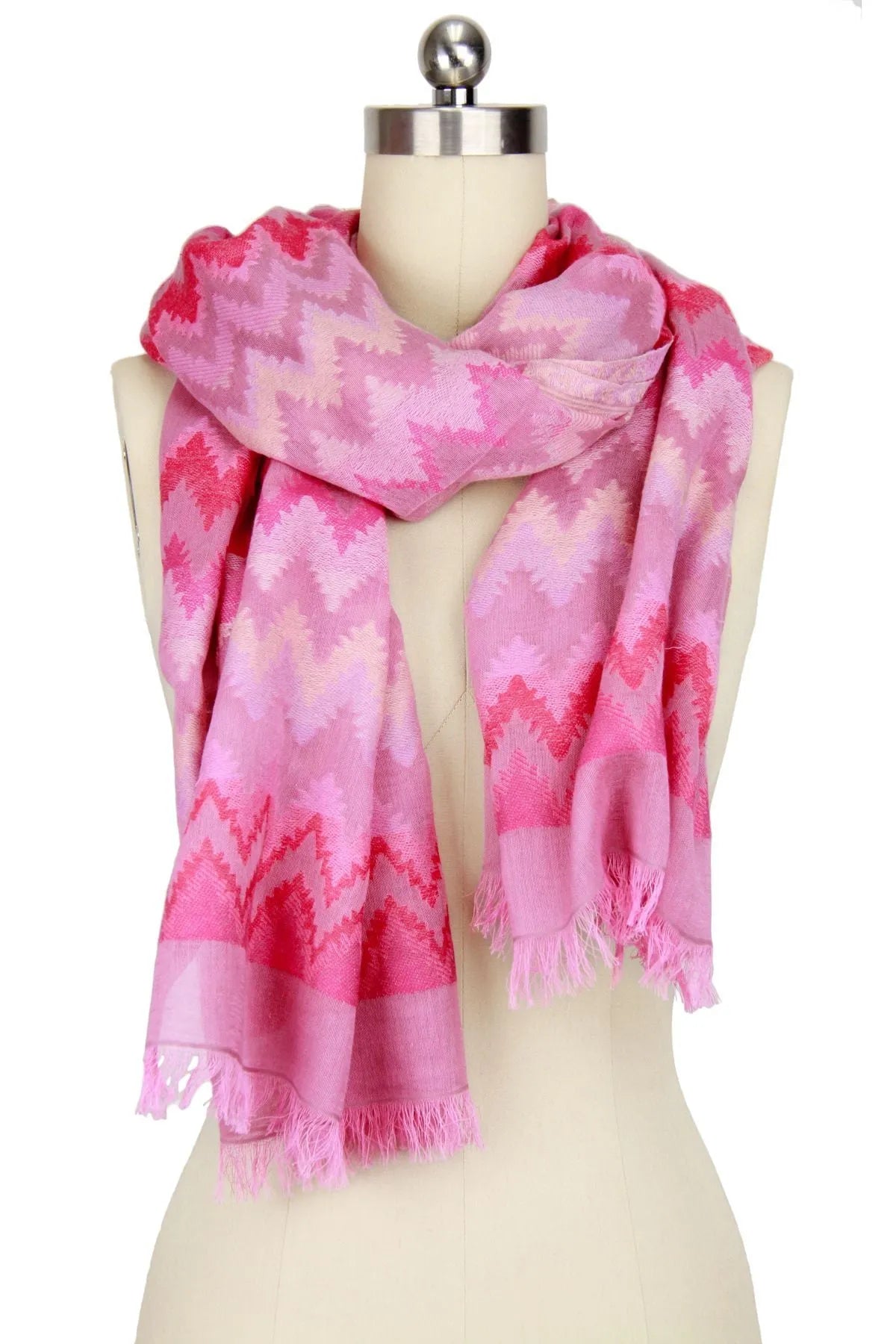 Stylish Zig Zag Woven Scarf for Women - Soft Winter Fashion Accessory - Perfect for Cold Weather, Office Wear & Holiday Outfits