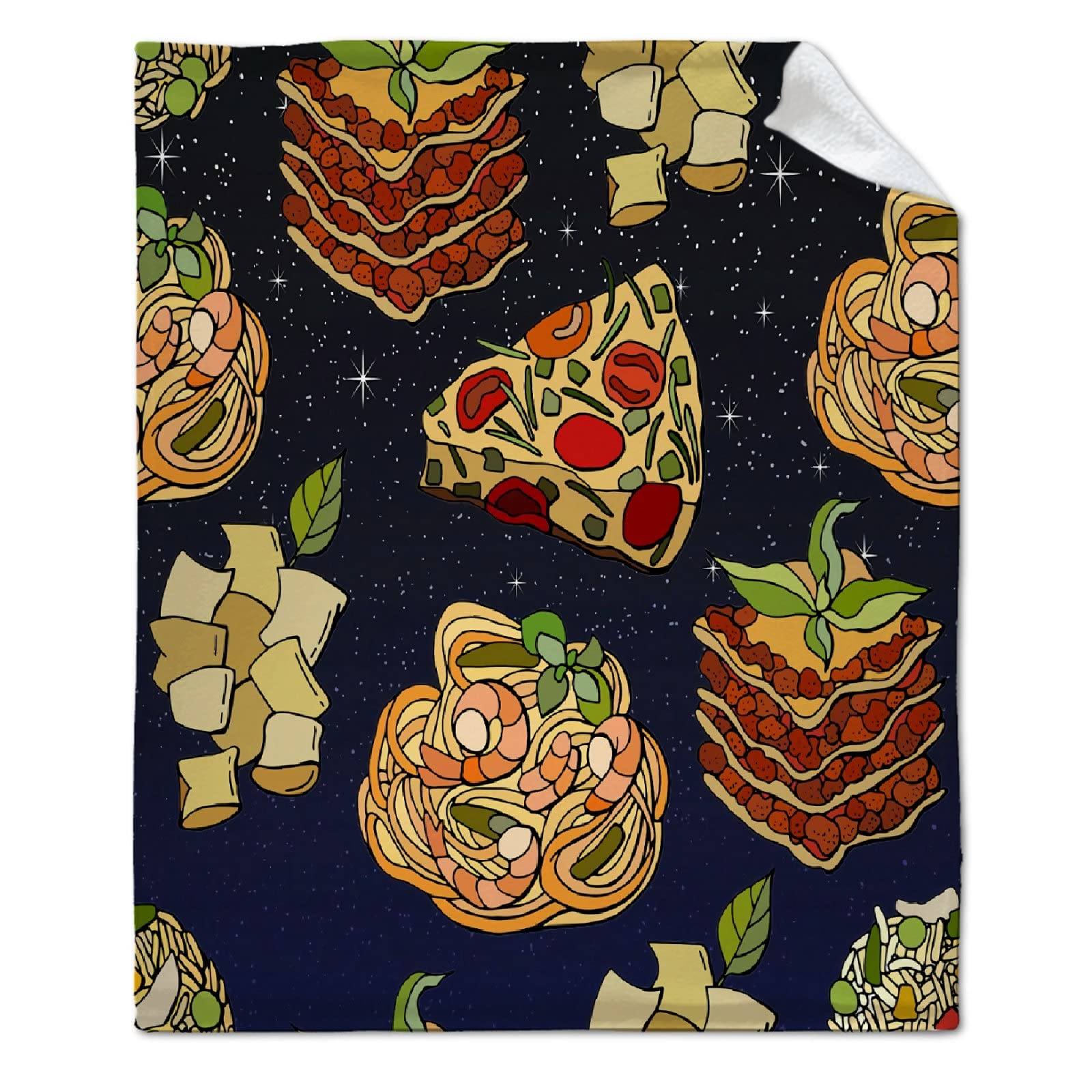 ARTBLANKET Oversized Microplush Lasagna Blanket - 120x90 Inch All-Season Lightweight Thermal Fleece Throw for Couch, Bed & Sofa - Cozy Warm Fuzzy Blanket for Fall, Winter, Spring & Summer - Perfect for Lounging, Netflix Nights & Home Decor