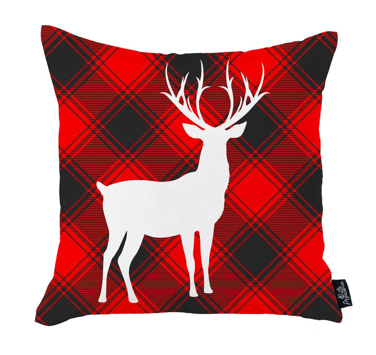 Santa & Merry Christmas Decorative Throw Pillow Covers - 18x18 Inch Holiday Cushion Covers with Festive Noel Tree Design for Sofa, Bed & Home Decor