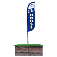 Custom Open House Feather Flag - Lightweight & Durable Real Estate Sign for Outdoor Events, Yard Sales, and Grand Openings